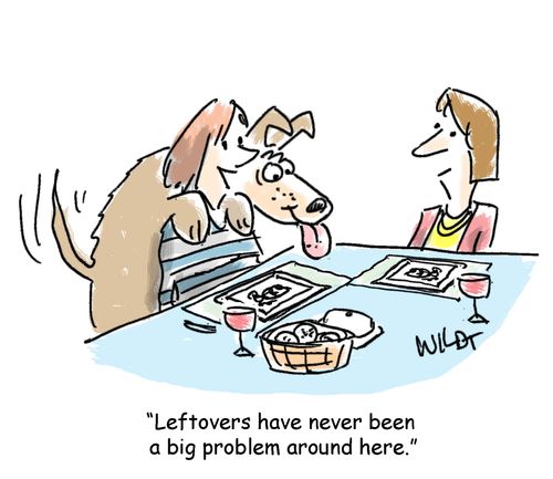 "Leftovers have never been a big problem around here."