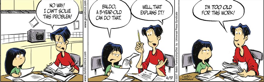 "No way! I can't solve this problem!"
