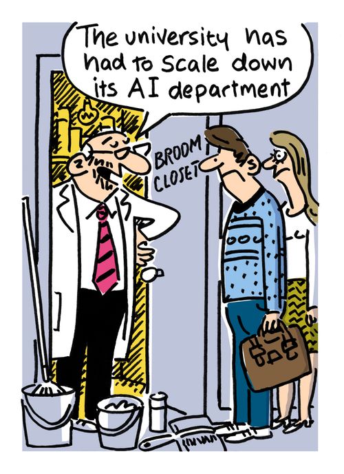 "The university has had to scale down its AI department."