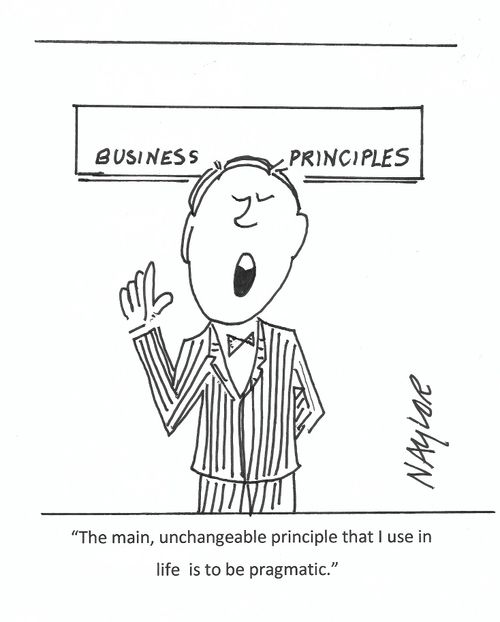"The main, unchangeable principal that I use in life is to be pragmatic."