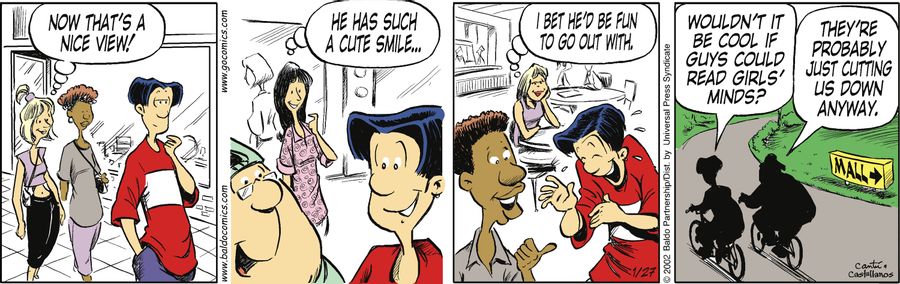 "Wouldn't it be cool if guys could read girls' minds?"