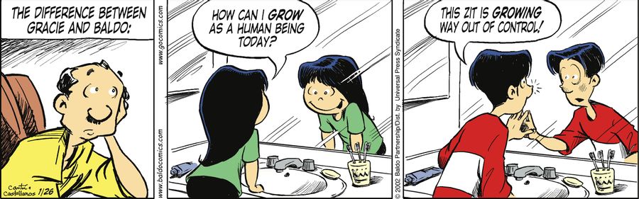 "This zit is growing way out of control!"