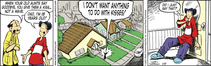 "When your aunts say goodbye, you give them a kiss...not a wave."