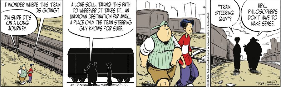 "I wonder where this train is going?"