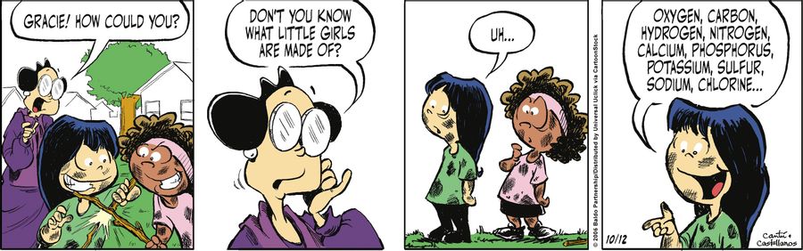 "Gracie! How could you? Do you know what little girls are made of?"