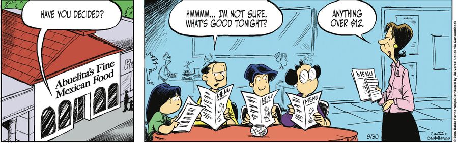 "Hmm...I'm not sure. What's good tonight?"