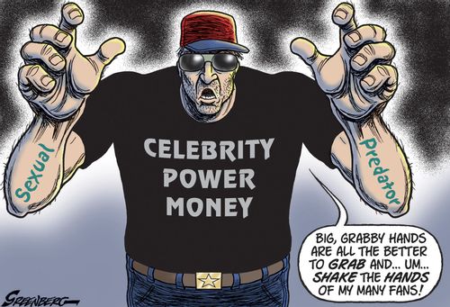 "Big, grabby hands are all the better to grab and...um...shake the hands of my many fans!"