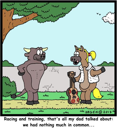 "Racing and training, that's all my dad talked about: we had nothing much in common..."