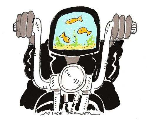 Fish Tank Crash Helmet.