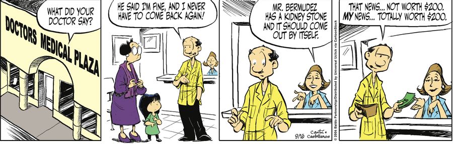 "Mr. Bermudez has a kidney stone and it should come out by itself."
