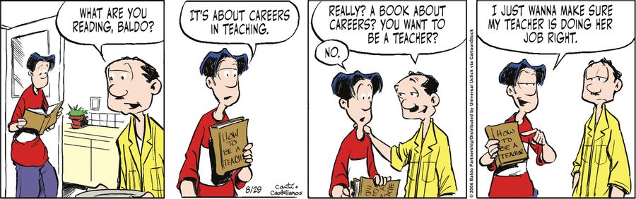"I just wanna make sure my teacher is doing her job right."