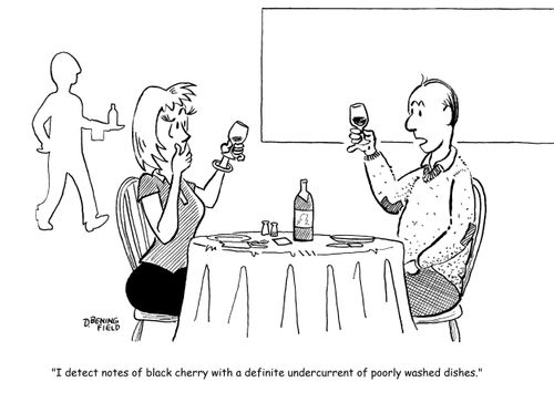 "I detect notes of black cherry with a definite undercurrent of poorly washed dishes."
