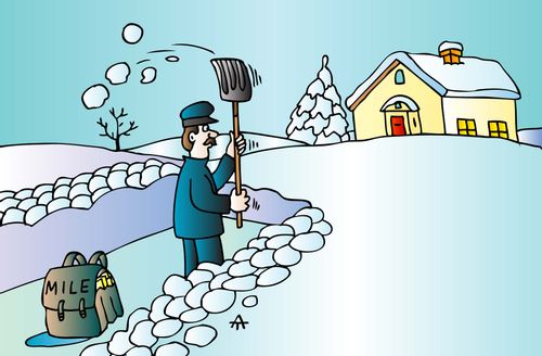 Postman in the Snow