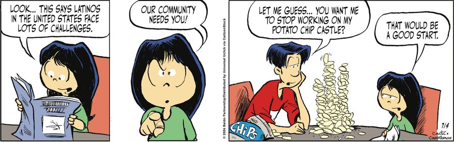 "Look...this says Latinos in the United States face a lot of challenges. Our community needs you!"