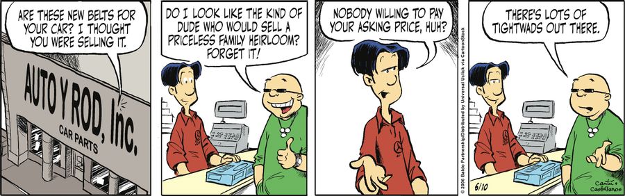 "Are these new belts for your car? I thought you were selling it."