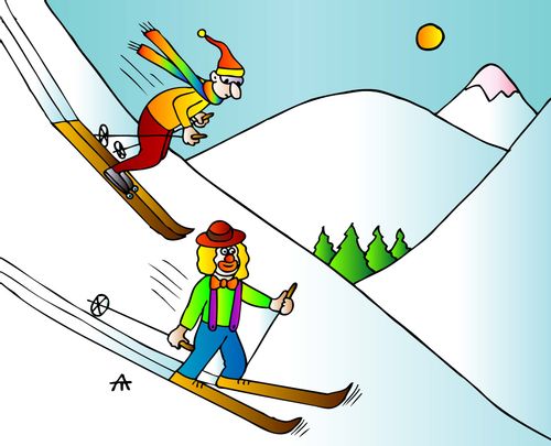 Skiing Clown