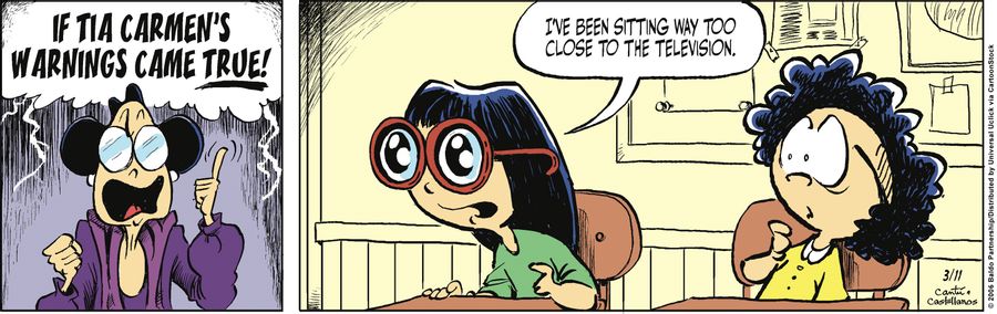 "I've been sitting way too close to the television."