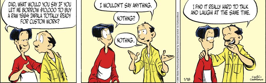 "Dad, what would you say if you let me borrow $10,000 to buy a raw 1964 Impala totally ready for custom work?"