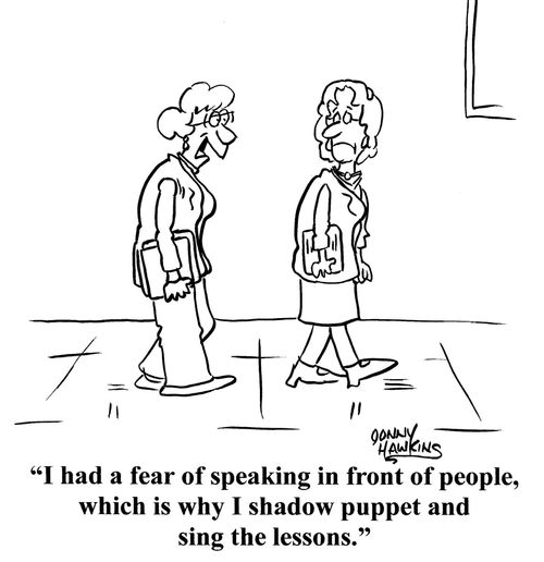 "I had a fear of speaking in front of people, which is why I shadow puppet and sing the lessons."
