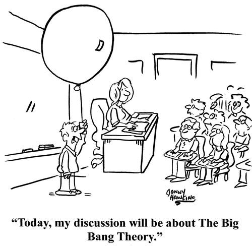 "Today, my discussion will be about The Big Bang Theory."