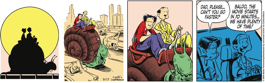 "Dad, please...can't you go faster?"