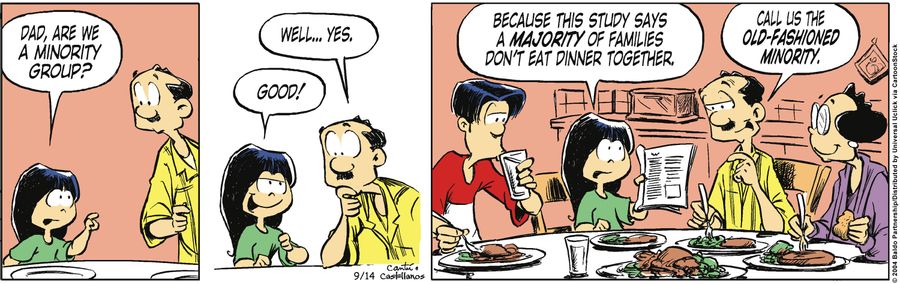 "Dad, are we a minority group?"