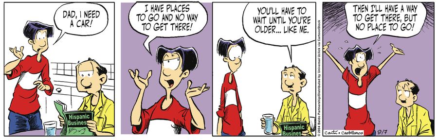 "Dad, I need a car! I have places to go and no way to get there!"