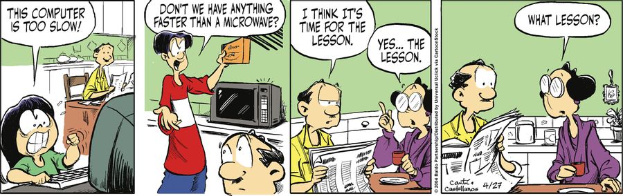 "I think it's time for the lesson."