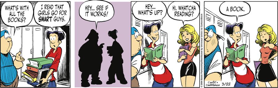 "I read that girls go for smart guys."