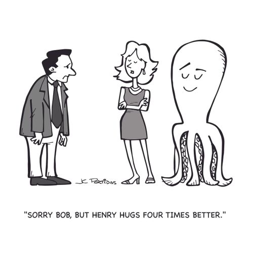 "Sorry Bob, but Henry hugs four times better."