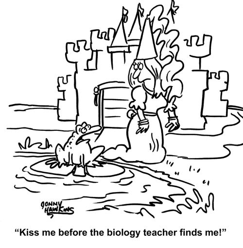 "Kiss me before the biology teacher finds me!"
