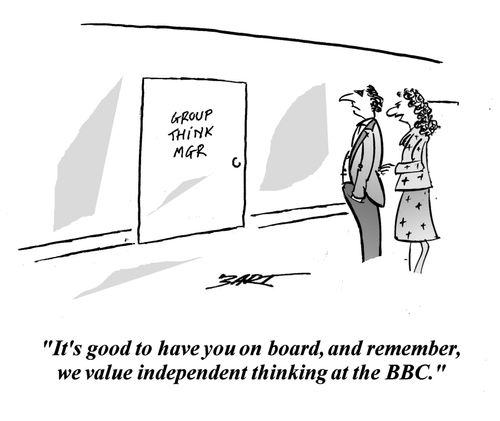 "It's good to have you on board, and remember, we value independent thinking at the BBC."