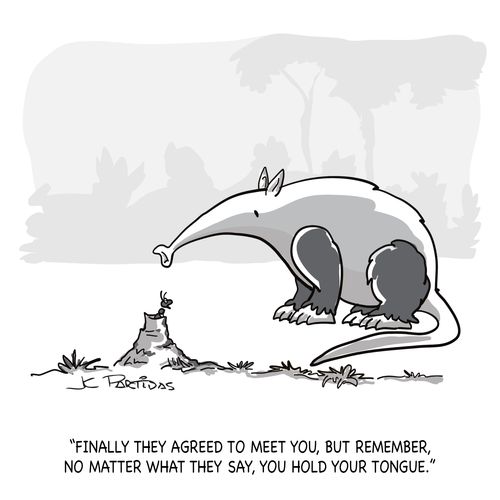"Finally they agreed to meet you, but remember, no matter what they say, you hold your tongue."
