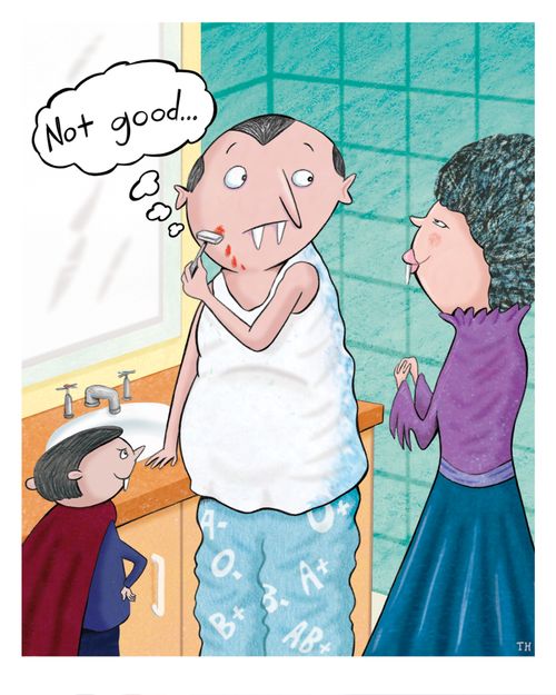 Vampire shaving cut dilemma.