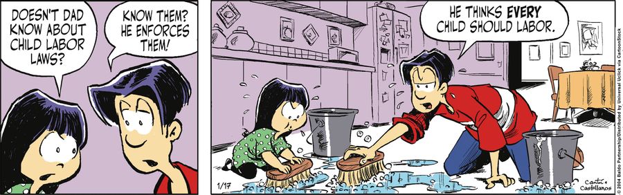 "Doesn't Dad know about child labor laws?"