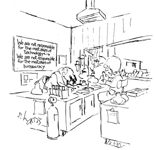 "We are not responsible for the mistakes of technology.'  "WE are not responsible for the mistakes of bureaucracy."