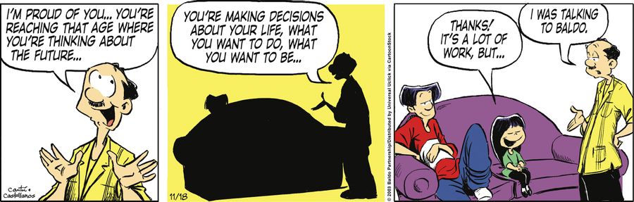 "I'm proud of you...you're reaching that age where you're thinking about the future...you're making decisions about your life, what you want to do, what you want to be..."