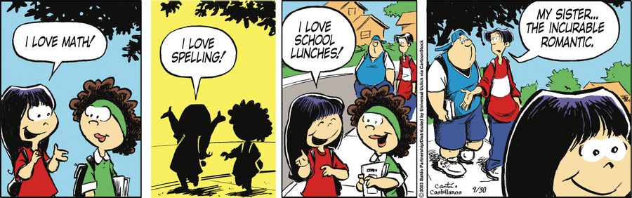 "I love math! I love spelling! I love school lunches!"