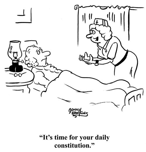 "It's time for your daily constitution."