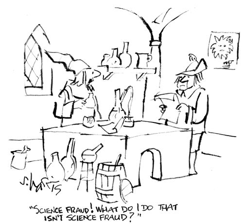 "Science fraud? What do I do that isn't science fraud?"