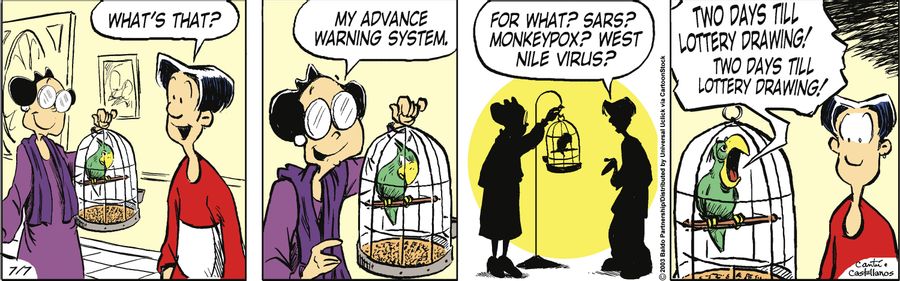 "My advance warning system."