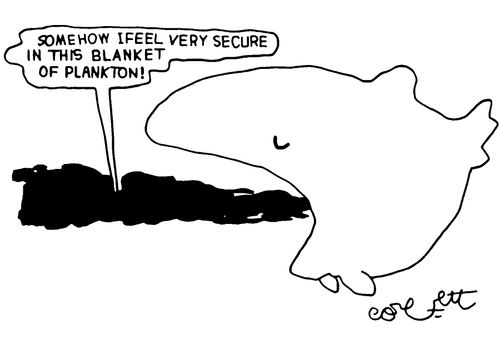 "Somehow I feel very secure in this blanket of plankton!"