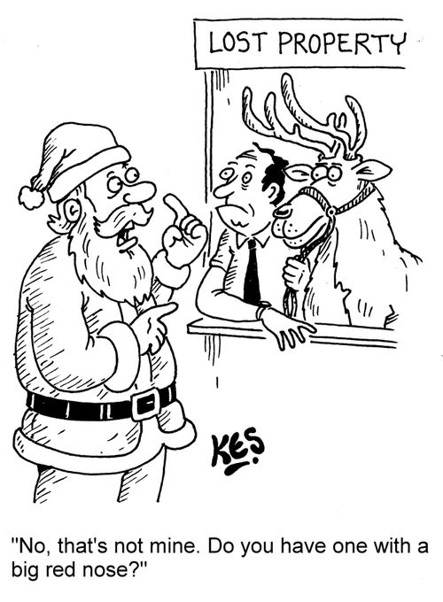 "No, that's not mine. Do you have one with a big red nose?"