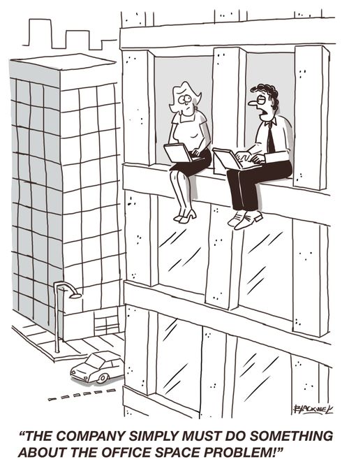 "The company simply must do something about the office space problem!"