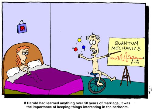 "If Harold had learned anything over 50 years of marriage, it was the importance of keeping things interesting in the bedroom."