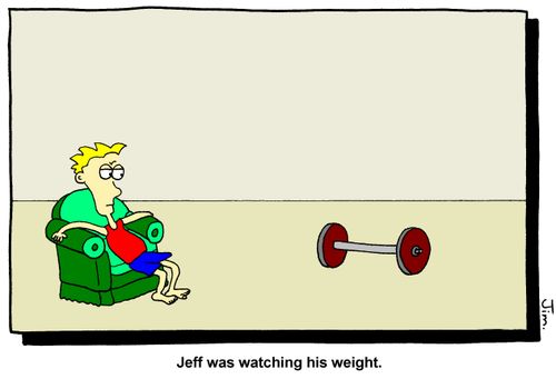 Jeff was watching his weight.