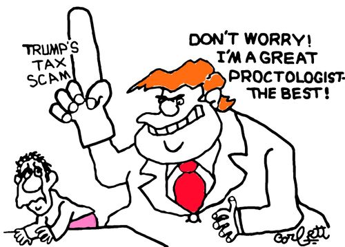 "Don't worry! I'm a great proctologist. The best!"