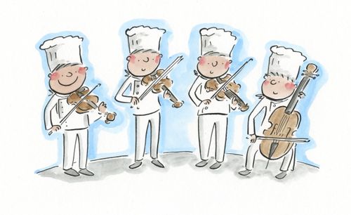 Quartet of chefs.