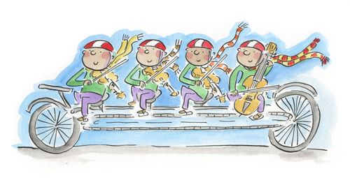 String Quartet on a tandem