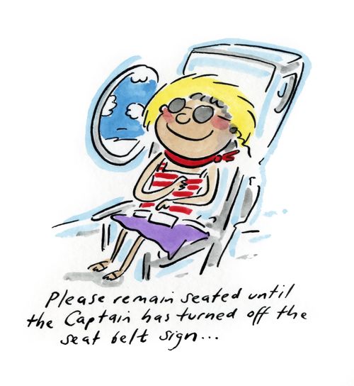 "Please remain seated until the Captain has turned off the seat belt sign..."